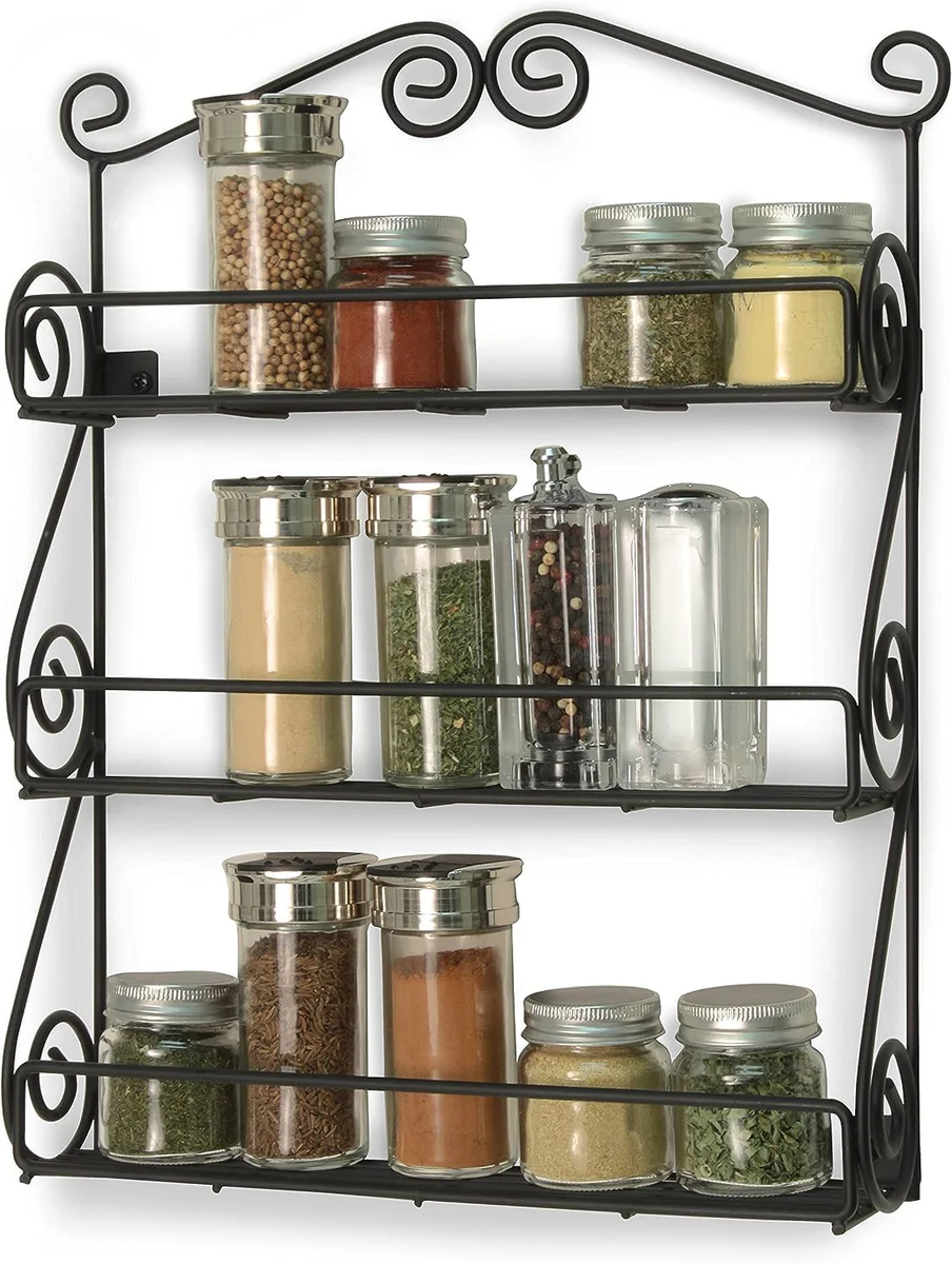 Bellemain Wall-Mount Spice Rack, 3-Tier
