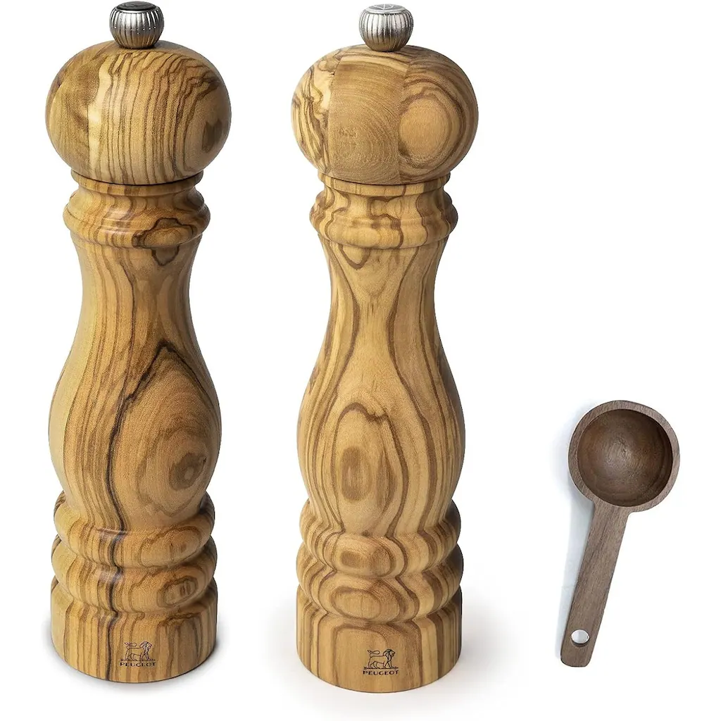 Peugeot Paris Olive Wood Pepper and Salt Mill Gift Set