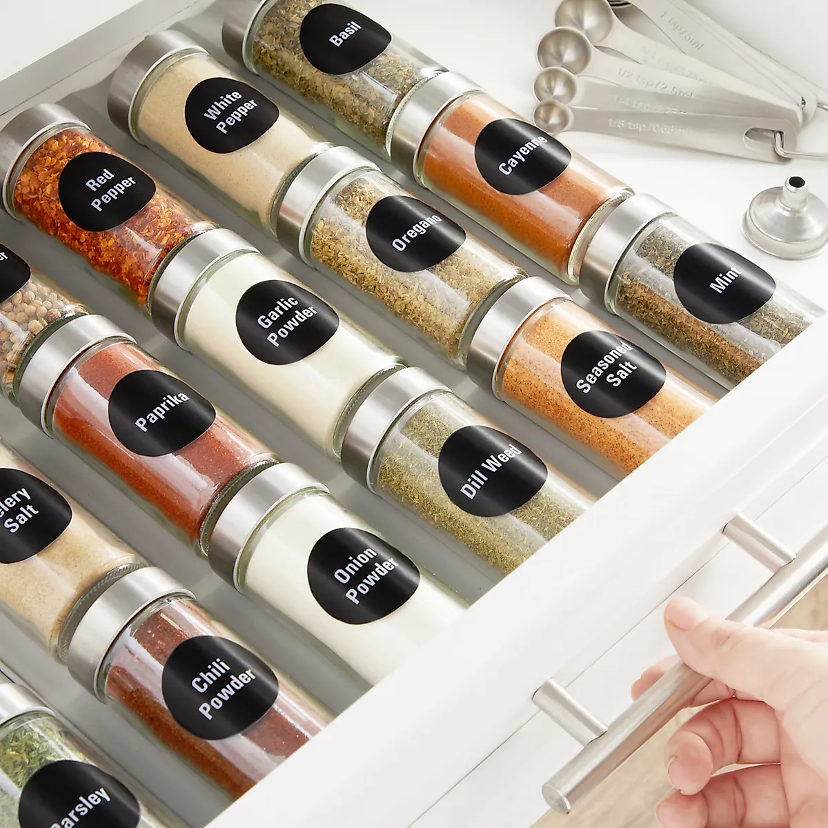 Talented Kitchen 144 Spice Jar Labels, Chalkboard